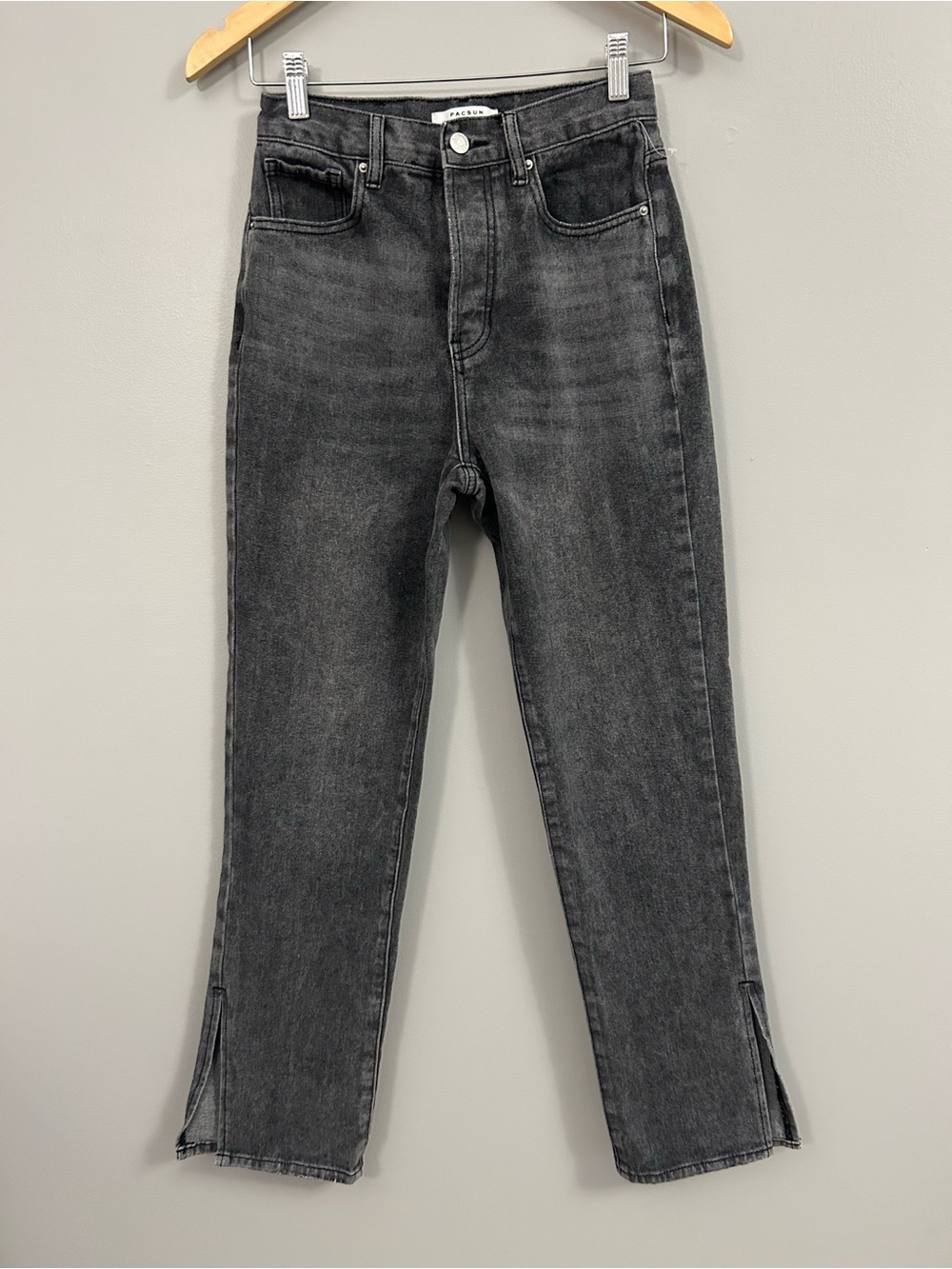Pacsun Dad Jean Washed Black Straight Size 25